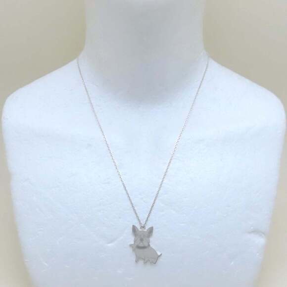 GUCCI French Bulldog Necklace in 925 Sterling Silver for Women, 294636 - Picture 2 of 8